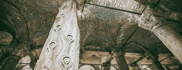 Wnętrze Bazyliki Cistern Yerebatan Stambuł Turcja — Zdjęcie stockowe