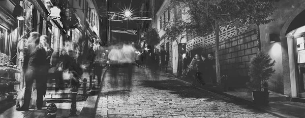Istanbul Οκτωβρίου 2014 Νυχτερινή Ζωή Στο Δρόμο Της Όμορφης Περιοχής — Φωτογραφία Αρχείου