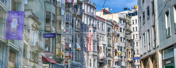 Istanbul Turquie Octobre 2014 Touristes Habitants Profitent Vie Urbaine Istiklal — Photo