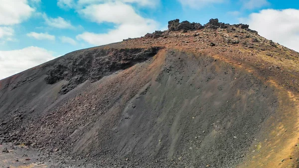 Saxholl Crater Berömd Vulkan Island Flygfoto Sommarsäsongen Från Drönare — Stockfoto