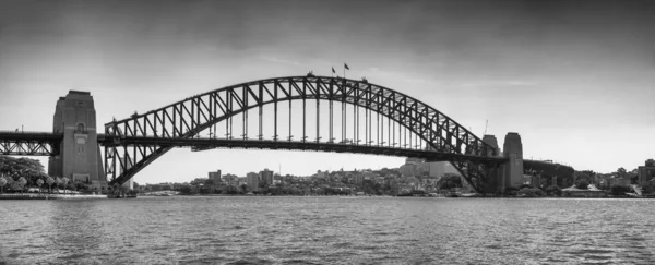 Vista Panorámica Atardecer Del Puente Del Puerto Sydney Australia — Foto de Stock
