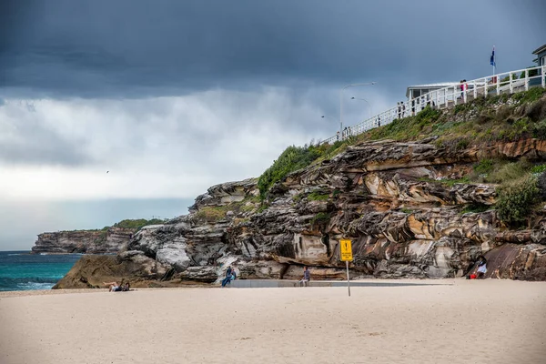 Bondi Beach Australie Août 2018 Belle Plage Littoral Par Après — Photo