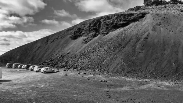 Cratera Saxholl Famoso Vulcão Islândia Vista Aérea Temporada Verão Partir — Fotografia de Stock