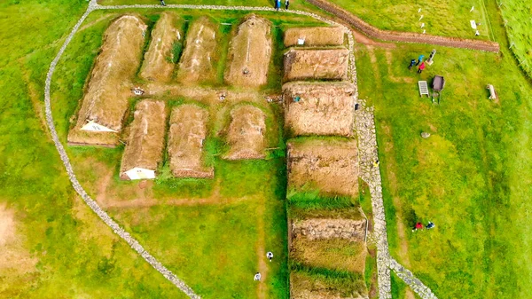 Widok Lotu Ptaka Glaumbaer Islandia Glaumbaer Dzielnicy Skagafjordur Północnej Islandii — Zdjęcie stockowe