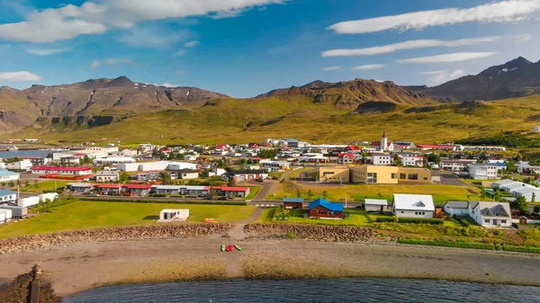 Yaz Mevsiminde Güzel Grundar Fjord Hava Manzarası Zlanda — Stok fotoğraf