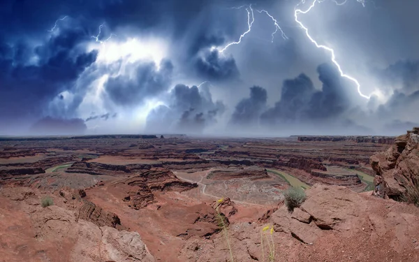 Tempête Approchant Dead Horse Point Utah États Unis — Photo