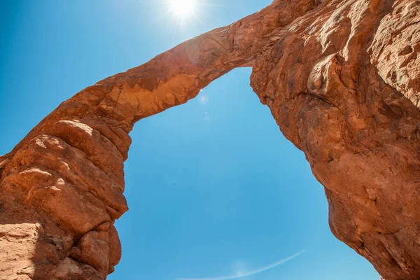 Turret Arch Bij Arches National Park Utah Het Zomerseizoen — Stockfoto