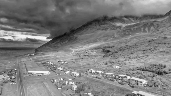 Bela Vista Aérea Paisagem Olafsfjordur Temporada Verão Islândia — Fotografia de Stock