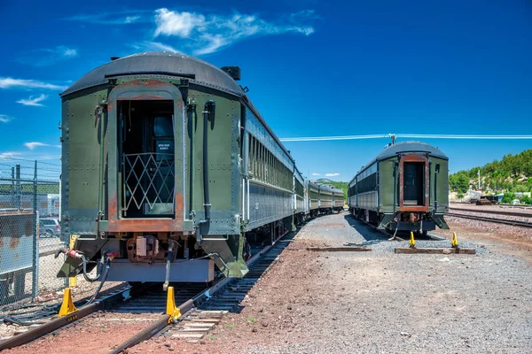 Williams Junho 2018 Trens Antigos Estação Trem Williams Dia Ensolarado — Fotografia de Stock