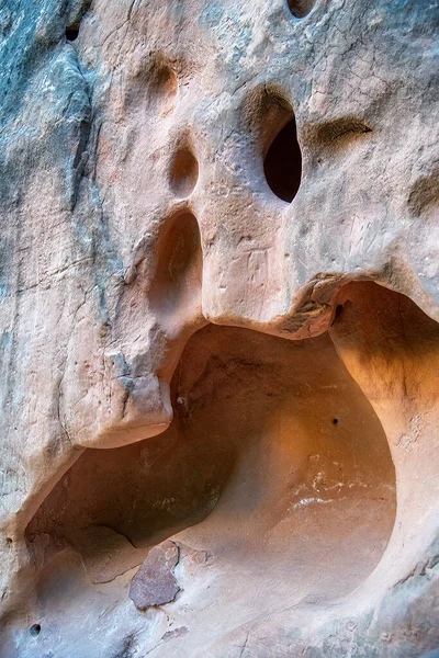 Εθνικό Πάρκο Σιών Περίληψη Του Vermilion Hued Ψαμμίτη Close Λεπτομερώς — Φωτογραφία Αρχείου