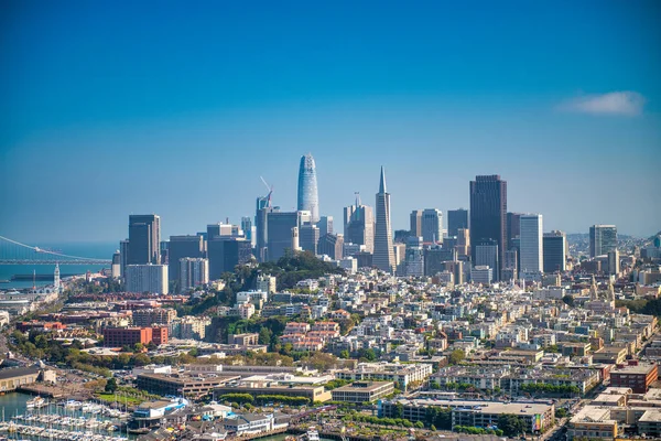 San Francisco Californië Augustus 2017 Luchtfoto Van Skyline Van San — Stockfoto