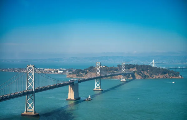 Luchtfoto Van Bay Bridge San Francisco Een Heldere Zonnige Dag — Stockfoto