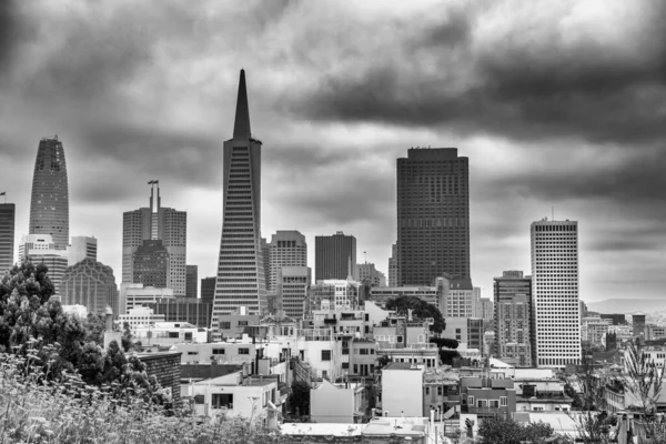 San Francisco Californië Augustus 2017 City Skyline Met Het Beroemde — Stockfoto