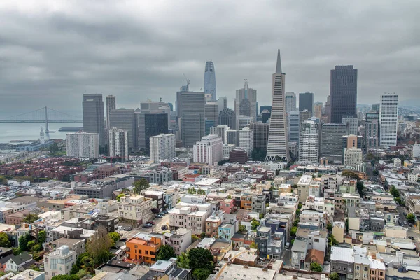 Сан Франциско Калифорния Августа 2017 Года Вид Город Воздуха Облачный — стоковое фото