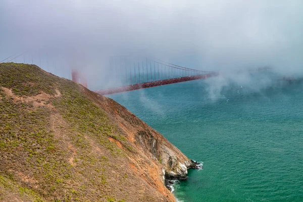 Most Golden Gate Mglisty Dzień San Framcisco Kalifornia — Zdjęcie stockowe