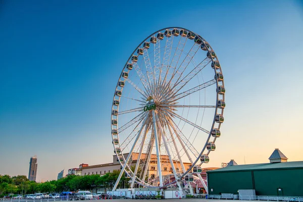 Bangkok Thajsko Ledna 2020 Ferris Wheel Asiatique Waterfront Při Západu — Stock fotografie