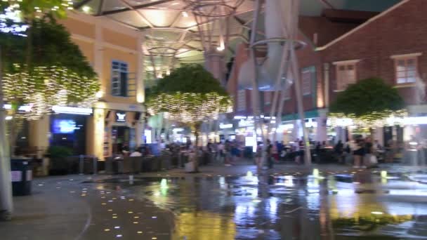 Singapore Januari 2020 Toeristen Genieten Van Het Nachtleven Clarke Quay — Stockvideo