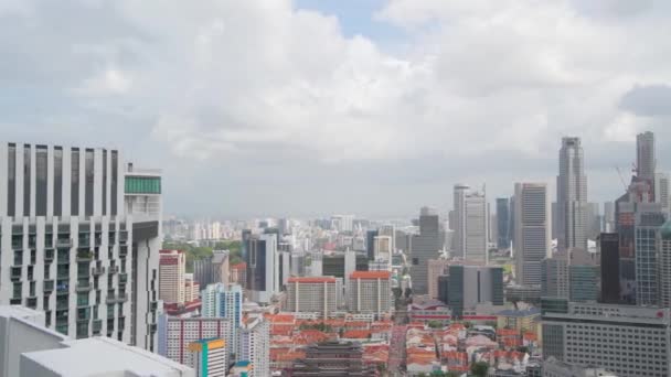 Singapur Enero 2020 Vista Aérea Del Horizonte Singapur Desde Torre — Vídeo de stock