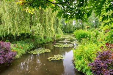 Giverny, Fransa. Yaz mevsiminde Claude Monet Bahçeleri
