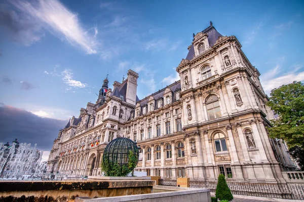 Buitenaanzicht Van Hotel Ville Een Zonnige Dag Parijs — Stockfoto