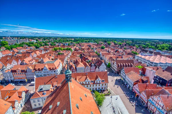 Celle Germany July 2016 Aerial View Medieval City Streets Summer — Stock Photo, Image