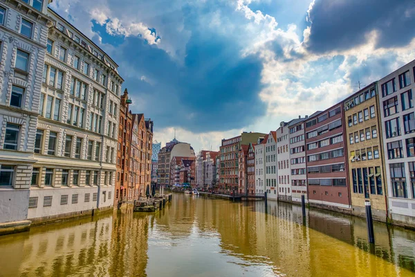 Edifici Medievali Lungo Zollkanal Amburgo Germania — Foto Stock