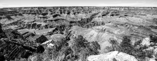 Panoramautsikt Över Grand Canyon South Rim Klar Solig Dag — Stockfoto