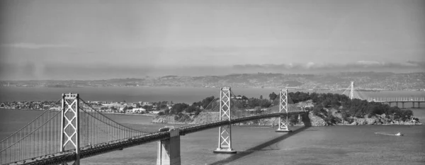 Вид Воздуха Мост Bay Bridge Сан Франциско Ясный Солнечный День — стоковое фото
