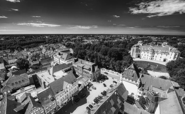 Celle Tyskland Juli 2016 Flygfoto Över Medeltida Stadsgator Sommardag — Stockfoto