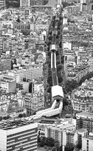 Vista Aérea Del Metro Exterior París Desde Mirador Gran Altura — Foto de Stock