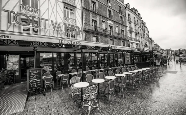 Dieppe França Julho 2014 Restaurantes Ruas Cidade Pôr Sol Horizonte — Fotografia de Stock