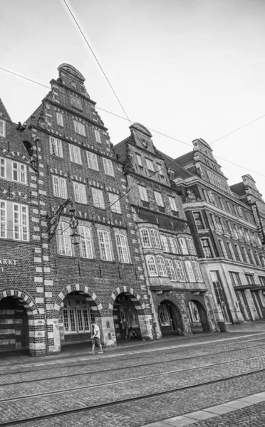 Bremen Germany July 2016 Medieval City Buildings City Center Sunset — Stock Photo, Image