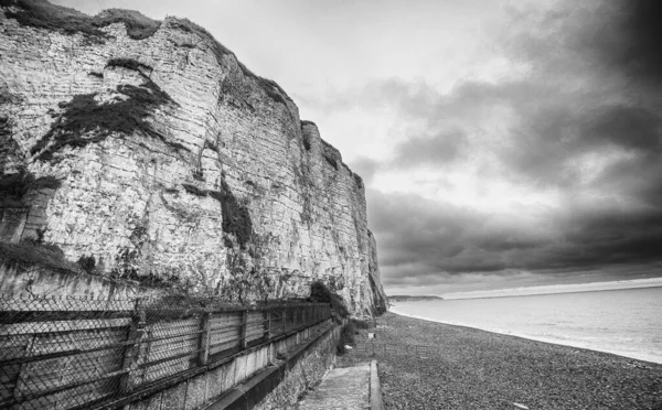 Krásné Útesy Dieppe Při Západu Slunce Normandie — Stock fotografie