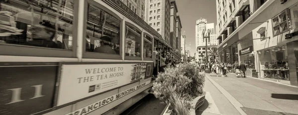 São Francisco Califórnia Agosto 2017 San Francisco Vintage Public Cablecar — Fotografia de Stock