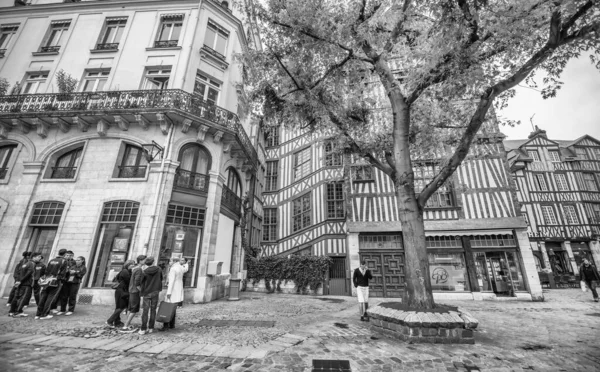 Rouen Frankrijk Juli 2014 Prachtige Straten Het Centrum Van Rouen — Stockfoto