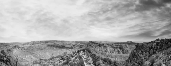 Panorámás Légi Kilátás Grand Canyon South Rim Nyári Naplementében — Stock Fotó