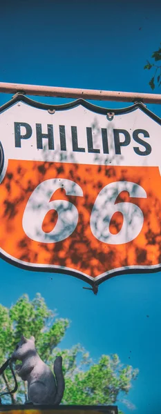 Seligman 2018 Június Phillips Route Road Sign Seligman Phillips Egy — Stock Fotó