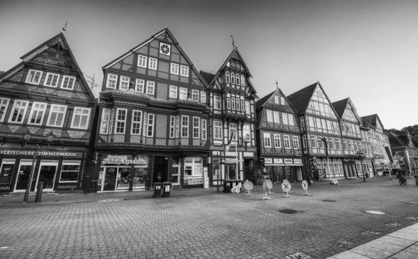 Celle Duitsland Juli 2016 Prachtige Middeleeuwse Straatjes Bij Zonsondergang — Stockfoto