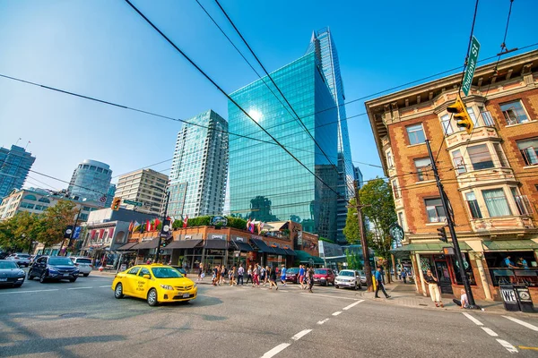 Vancouver Canada August 2017 City Streets Downtown Vancouver Beautiful Sunny — Stock Photo, Image