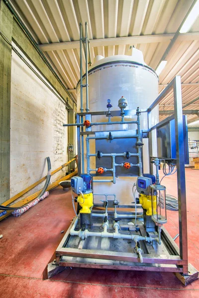 Omvänd Osmos System För Dricksvattenverket Vattenreningssystem Industriell Miljö — Stockfoto