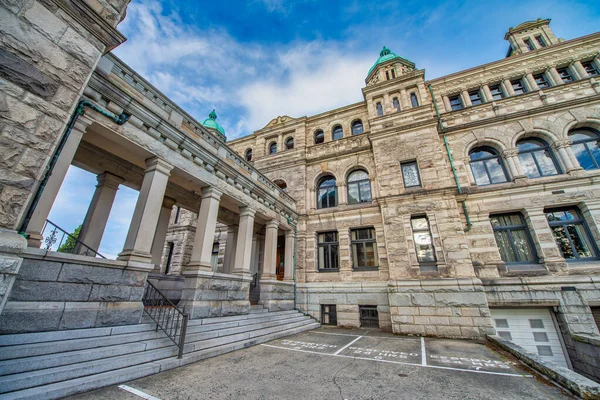 Edificios Del Parlamento Columbia Británica Día Soleado Victoria Canadá —  Fotos de Stock