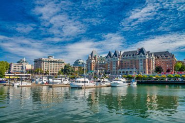 Vancouver Adası, Kanada - 15 Ağustos 2017: Victoria 'daki İmparatoriçe Oteli
