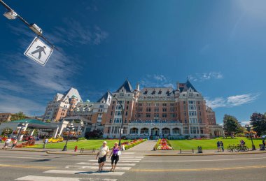 Vancouver Adası, Kanada - 15 Ağustos 2017: Victoria 'daki İmparatoriçe Oteli