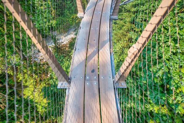 Piękny Most Wiszący Capilano Cliff Walk Vancouver — Zdjęcie stockowe