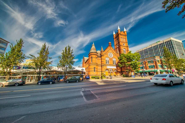 Vancouver Island Canada August 2017 Andrew Presbyterian Facade Victoria Beautiful — Stock Photo, Image