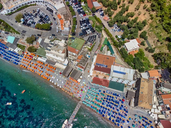 Luftaufnahme Des Strandes Von Marina Del Cantone Einem Sonnigen Tag — Stockfoto