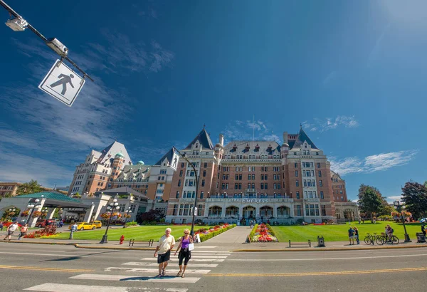 Vancouver Island Canadá Agosto 2017 Empress Hotel Victoria — Fotografia de Stock