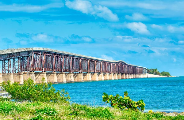 Gamla Övergivna Bron Bahia Honda State Park Florida Keys — Stockfoto