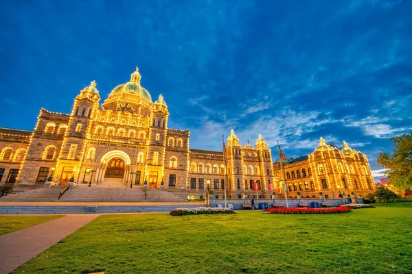 Victoria Kanada Sierpnia 2017 Fairmont Empress Hotel Piękny Letni Wieczór — Zdjęcie stockowe