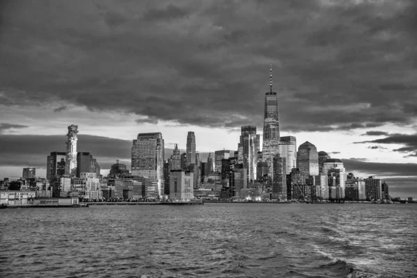 Нью Йорк Сша Декабря 2018 Года Закат Горизонта Нижнего Манхэттена — стоковое фото